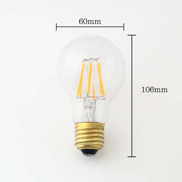 360度発光 LED フィラメント電球 調光対応 100V 6W 口金 E26 | LED電球
