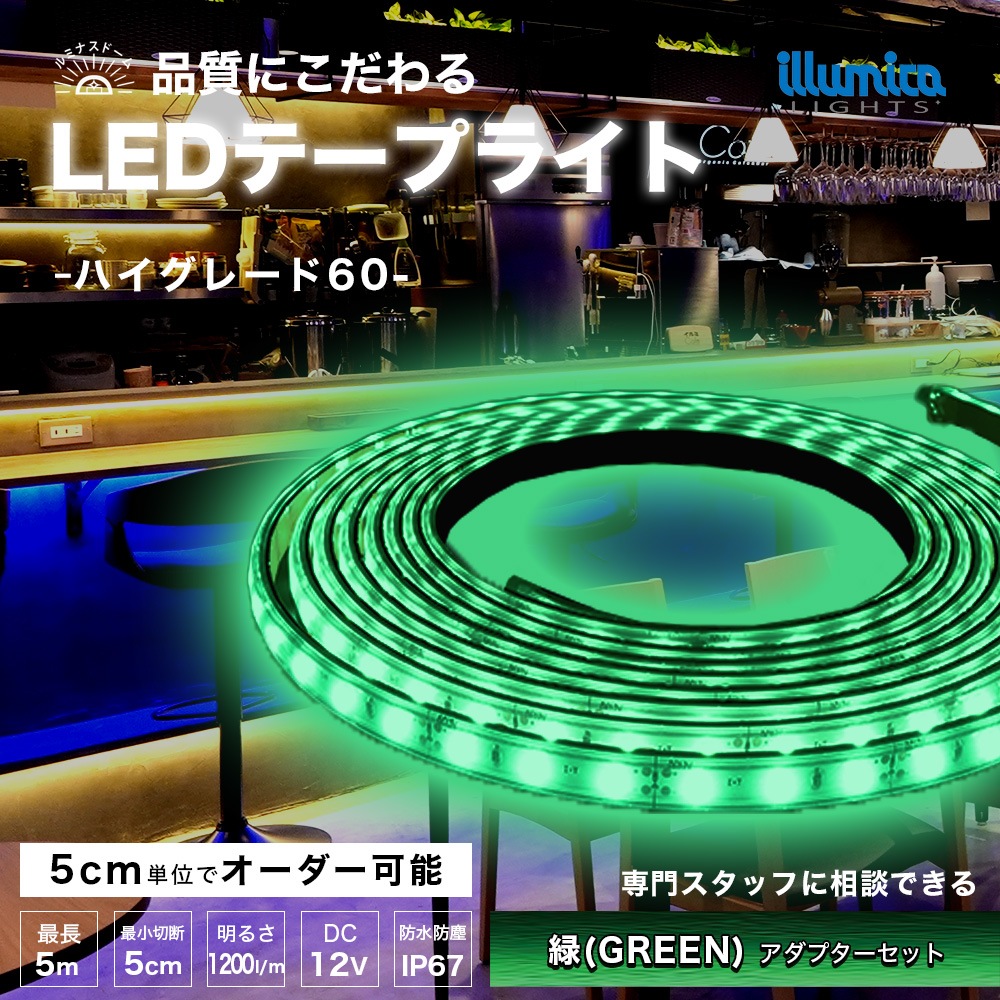 ハイグレード60/ルミナスドーム 2835(60) Green(緑) アダプターセット