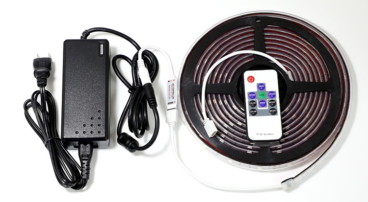 フルカラーテープ SMD5050(30)RGB 5m ACアダプター、コントローラー、リモコン付属