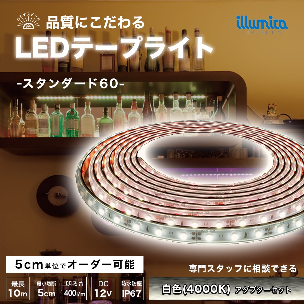 スタンダード60/ルミナスドーム 3528(60) 白色(4000K) アダプターセット