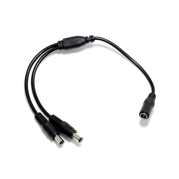 DC2分配ケーブル12V～24V 許容量 3A DCプラグ外形5.5mm×内径2.1mm　[メール便対応可]
