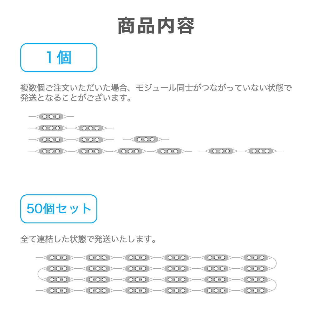 LEDモジュール 3灯タイプ AC100V 直結OK 昼光色 電球色 調光対応 