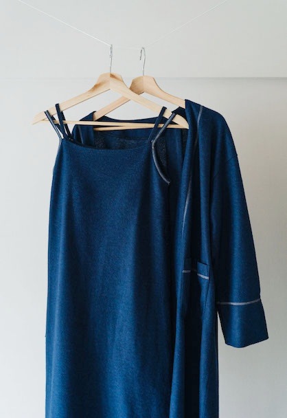 knit goun cardigan & one piece set