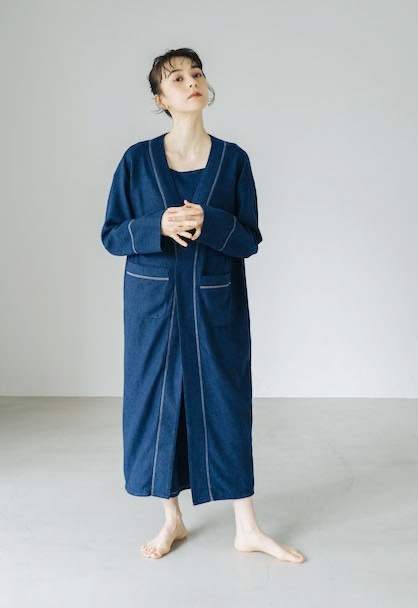 knit goun cardigan & one piece set