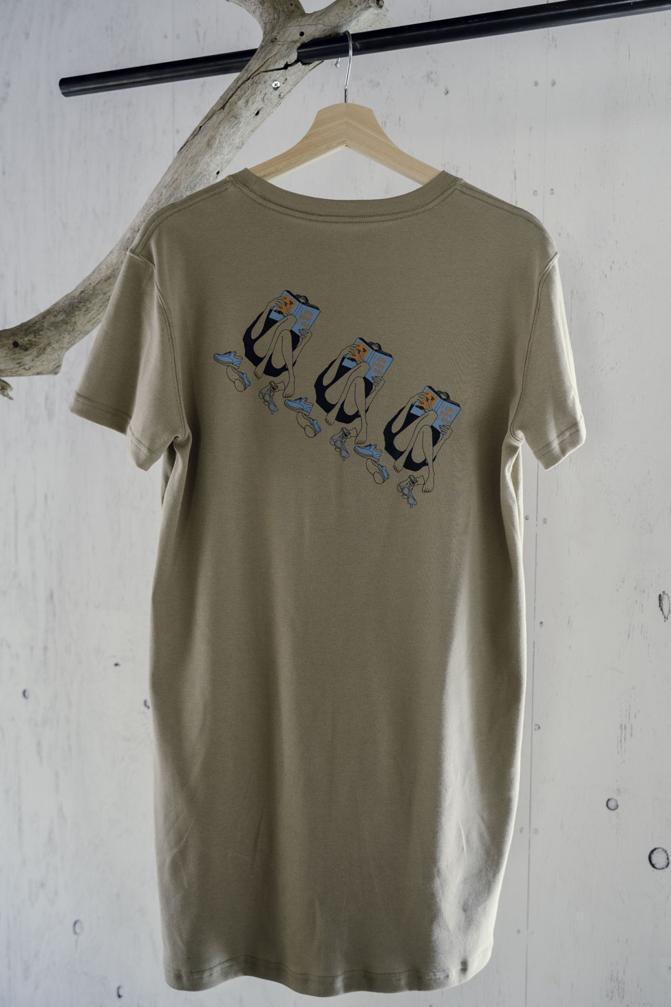 original print t-shirt one-piece
