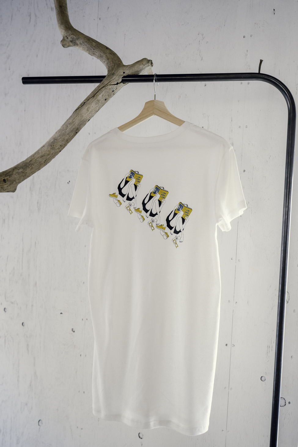 original print t-shirt one-piece