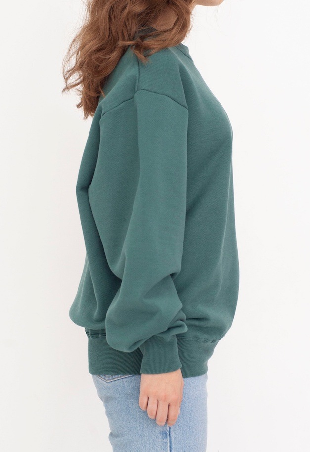 Crew Neck Logo Sweat【WHITE/GREEN】