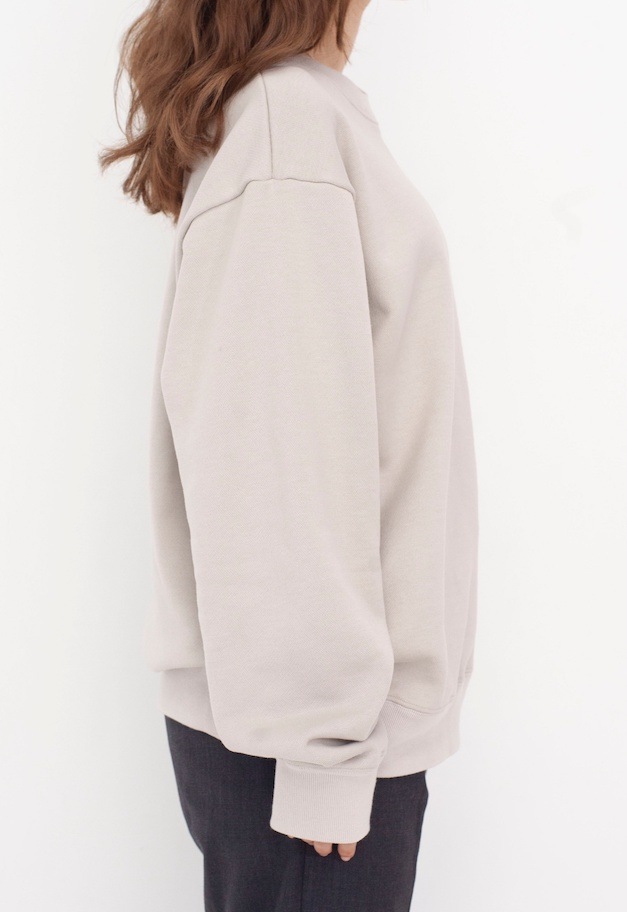 Crew Neck Logo Sweat【WHITE/GREEN】
