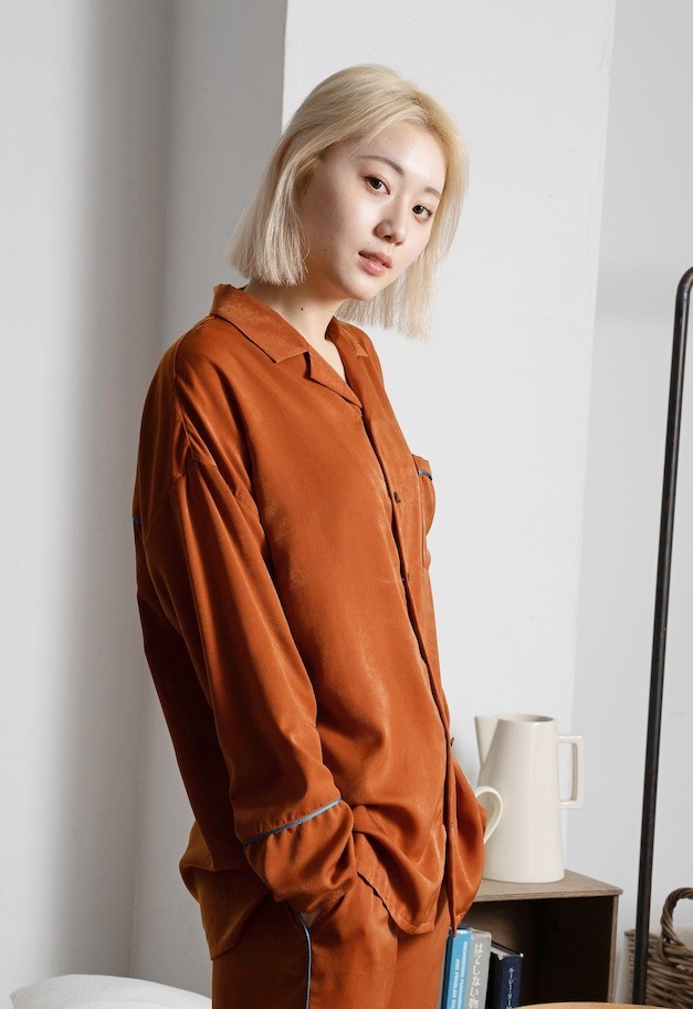vintage satin pajamas tops