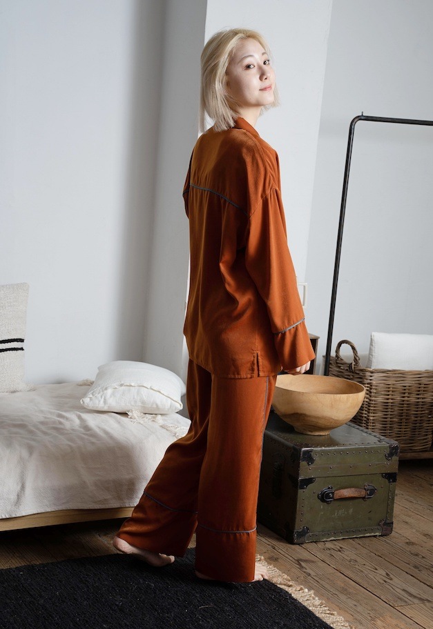 vintage satin pajamas tops