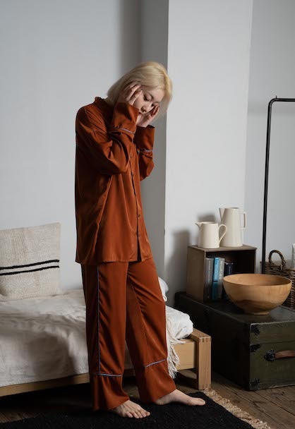 vintage satin pajamas bottoms