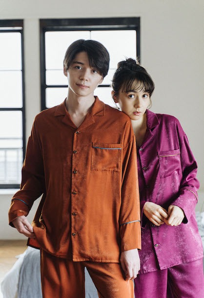 vintage satin pajamas tops set-up