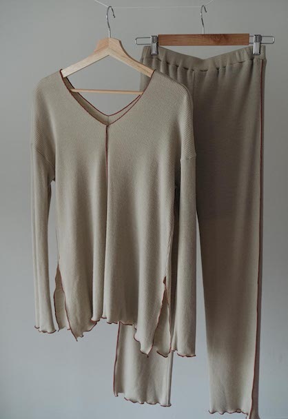 rib knit set-up