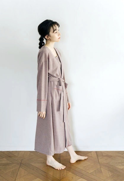 knit goun cardigan & one piece set