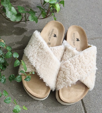 30％OFF》【SHEPHERD/シェパード】シープファー コンフォートサンダル