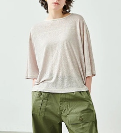 30OFFաkha:ki/ۥŷ磻TġLI/PE SLUB WIDE TOPڥ󥻥ʸԲġ