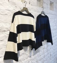 20OFFաLABORATORY/ܥ쥤ȥ꡼ۥ磻ɥܡ˥åȥץ륪С/WIDE BORDER KNIT PULL OVERڥ󥻥ʸԲġ