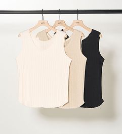 YENN/ۥåȥե֥󥯥ȥå/CUT OFF RIB TANKTOP(Y252-81037)