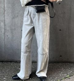 YENN/ۥϥ饤å磻ɥѥ/HIGH RISE TUCK WIDE PANTS(Y252-31067)