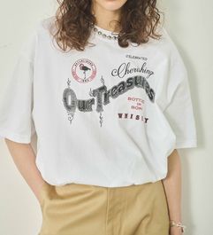 kha:ki/ۥإ饦TEE-ե꡼-/HEM ROUND TEE Whisky Freak