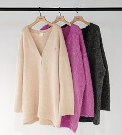 ��YENN/������ۥ���ѥ��ߥå�������˥å��ץ륪���С�/ALPACA MIX TUNIC PO(Y254-91123)