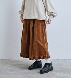 ��20��OFF�ա�LABORATORY/��ܥ쥤�ȥ꡼�ۥ�����ơ��������ɥե�륹������/VINTAGE CORDS FRILL SKIRT�ڥ���󥻥����ʸ��Բġ�