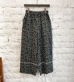 MANON �ޥΥ� ���ꥸ�ʥ��ͥ� �ե��ץ��� ���������ѥ�� ORIGINAL LINEN FLOWER PRINT EASY PANTS