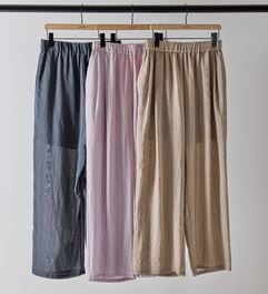 YENN ������ ���������ȥ饤�ץ��������ѥ�� SHEER STRIPE EASY PT
