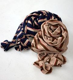 YENN ������ ���ȥ饤�ץ��㡼������������ STRIPED JERSEY SCARF