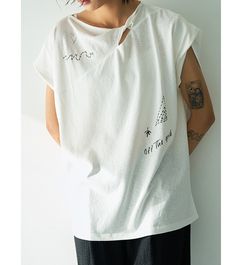 YENN ������ �ĥ����ȥץ���T����� TWIST PRINT TEE