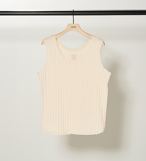 20％OFF》【YENN/イエン】カットオフリブタンクトップ/CUT OFF RIB