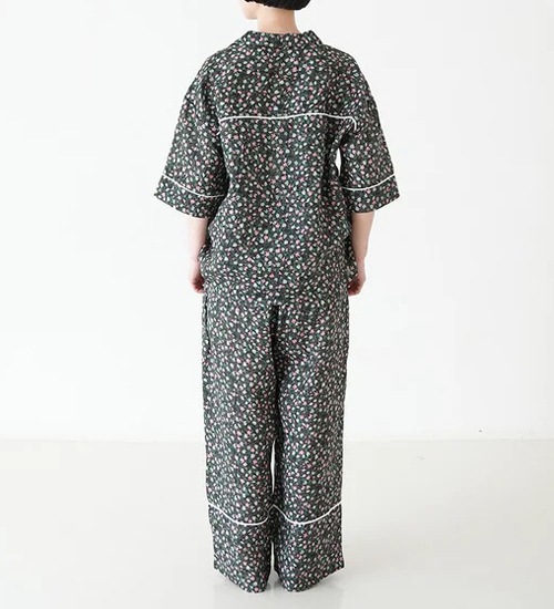 MANON �ޥΥ� ���ꥸ�ʥ��ͥ� �ե��ץ��� ���������ѥ�� ORIGINAL LINEN FLOWER PRINT EASY PANTS