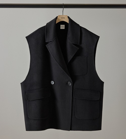 ��YENN/������ۥ��֥�ե������٥��ȥ��㥱�å�/DOUBLE FACE VEST JK(Y253-41089)