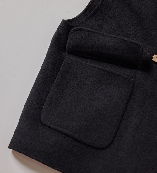 ��YENN/������ۥ��֥�ե������٥��ȥ��㥱�å�/DOUBLE FACE VEST JK(Y253-41089)