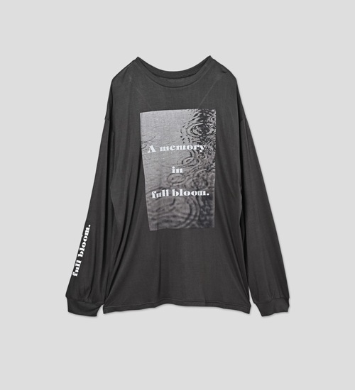 WHYTO. �ۥ磻�� 2way�������ץ��ȥ���T����� 2way sheer print long tee