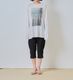 WHYTO. �ۥ磻�� 2way�������ץ��ȥ���T����� 2way sheer print long tee