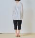 WHYTO. �ۥ磻�� 2way�������ץ��ȥ���T����� 2way sheer print long tee