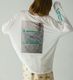 WHYTO. �ۥ磻�� 2way�������ץ��ȥ���T����� 2way sheer print long tee
