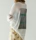 WHYTO. �ۥ磻�� 2way�������ץ��ȥ���T����� 2way sheer print long tee