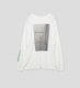 WHYTO. �ۥ磻�� 2way�������ץ��ȥ���T����� 2way sheer print long tee