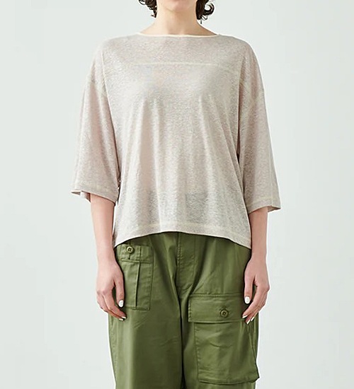 ��30��OFF�ա�kha:ki/�������ۥ����ŷ���磻��T����ġ�LI/PE SLUB WIDE TOP�ڥ���󥻥����ʸ��Բġ�