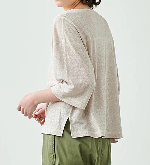 ��30��OFF�ա�kha:ki/�������ۥ����ŷ���磻��T����ġ�LI/PE SLUB WIDE TOP�ڥ���󥻥����ʸ��Բġ�