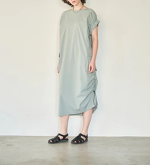 ��30��OFF�ա�kha:ki/�������ۥ��㥶�����꡼�֥��ԡ�����GATHER SLEEVE OP�ڥ���󥻥����ʸ��Բġ�