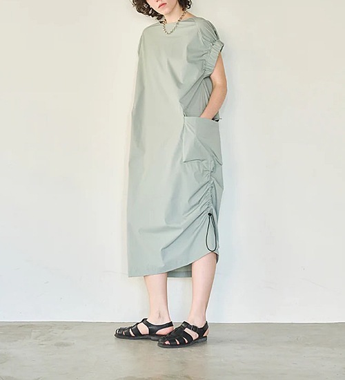 ��30��OFF�ա�kha:ki/�������ۥ��㥶�����꡼�֥��ԡ�����GATHER SLEEVE OP�ڥ���󥻥����ʸ��Բġ�