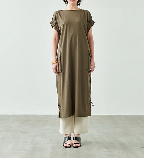 ��30��OFF�ա�kha:ki/�������ۥ��㥶�����꡼�֥��ԡ�����GATHER SLEEVE OP�ڥ���󥻥����ʸ��Բġ�