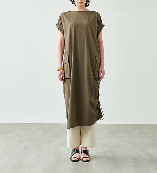 ��30��OFF�ա�kha:ki/�������ۥ��㥶�����꡼�֥��ԡ�����GATHER SLEEVE OP�ڥ���󥻥����ʸ��Բġ�