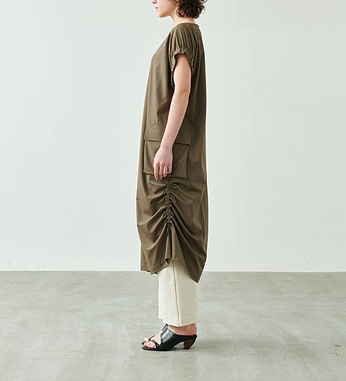 ��30��OFF�ա�kha:ki/�������ۥ��㥶�����꡼�֥��ԡ�����GATHER SLEEVE OP�ڥ���󥻥����ʸ��Բġ�