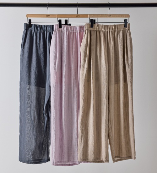 YENN ������ ���������ȥ饤�ץ��������ѥ�� SHEER STRIPE EASY PT