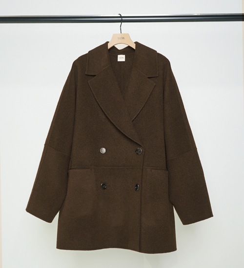 YENN/イエン】ダブルフェイスピーコート/DOUBLE FACE PEA COAT(Y253 YENN/イエン】ダブルフェイスピーコート/DOUBLE FACE PEA COAT(Y253