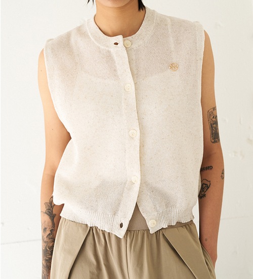 YENN ������ ��ͥ󥷥����٥��� LINEN SHEER VEST